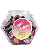 Nipple Nibblers Tingle Balm Fishbowl — hexagonal display jar front view