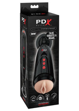 The PDX Elite Interactive Vocal Pleasure Chamber — packaging box