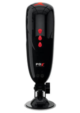 The PDX Elite — matte black shell with red control buttons and suction mount, front view