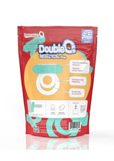 Screaming O DoubleO 6 Kiwi — packaging back, 5 speeds + 1 pulse pattern, deep rumbling bass vibrations, 4LR44 battery