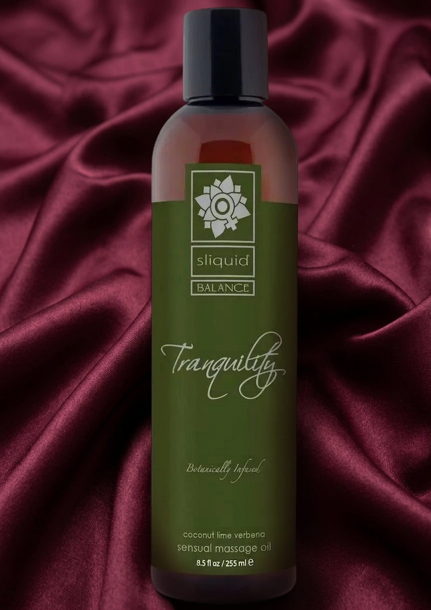 Sliquid Balance Tranquility Botanically Infused Sensual Massage Oil — Coconut Lime Verbena 255ml