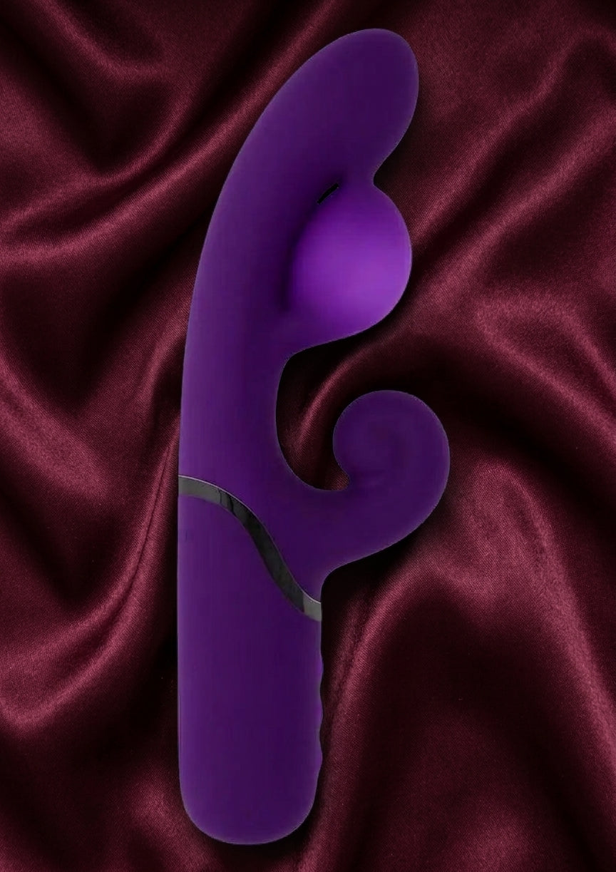 Pleasure Puff – Expandable Dual Stimulator in Deep Violet