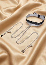 Fifty Shades of Grey — Play Nice Satin Collar & Nipple Clamps
