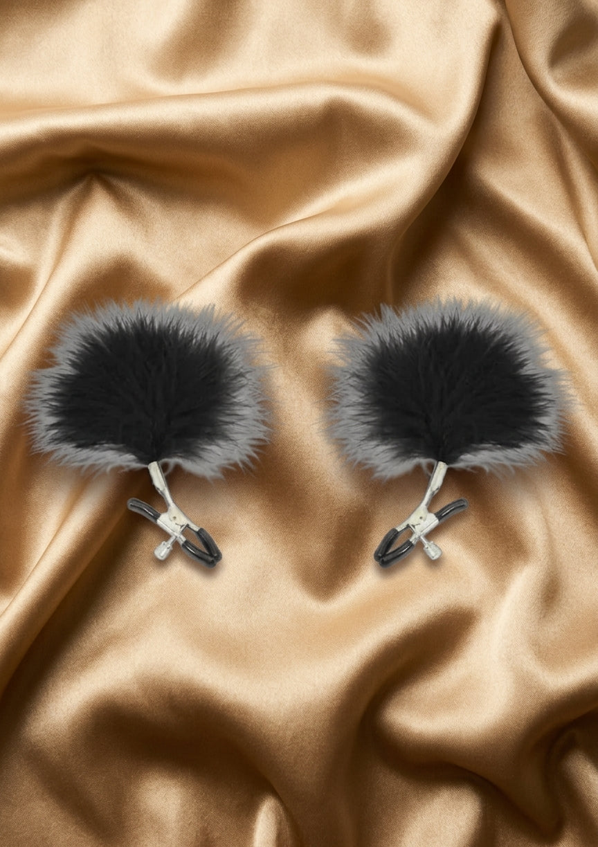 Feathered Noir Adjustable Nipple Clamps