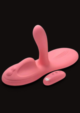 Erovia The Reverie rose blush silicone dual stimulation wellness device with wireless remote control.