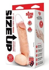 Erovia Size Up 1-inch translucent TPE enhancement sleeve with integrated ball loop in retail packaging